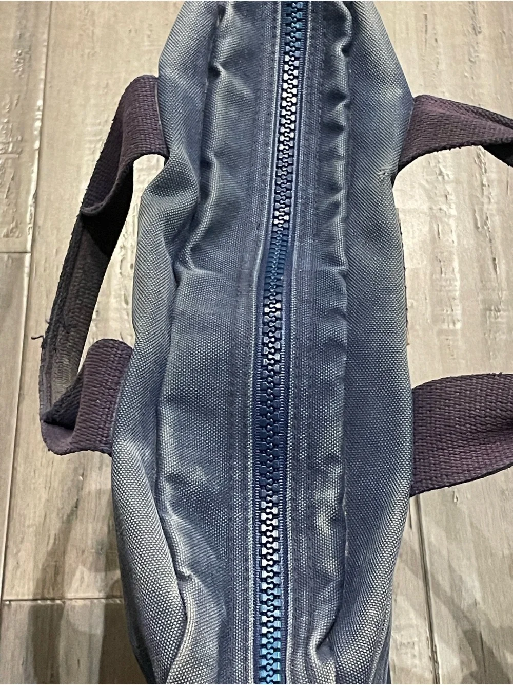 Vintage Lands’ End Square Rigger Canvas Briefcase Laptop Bag Blue Work Tote